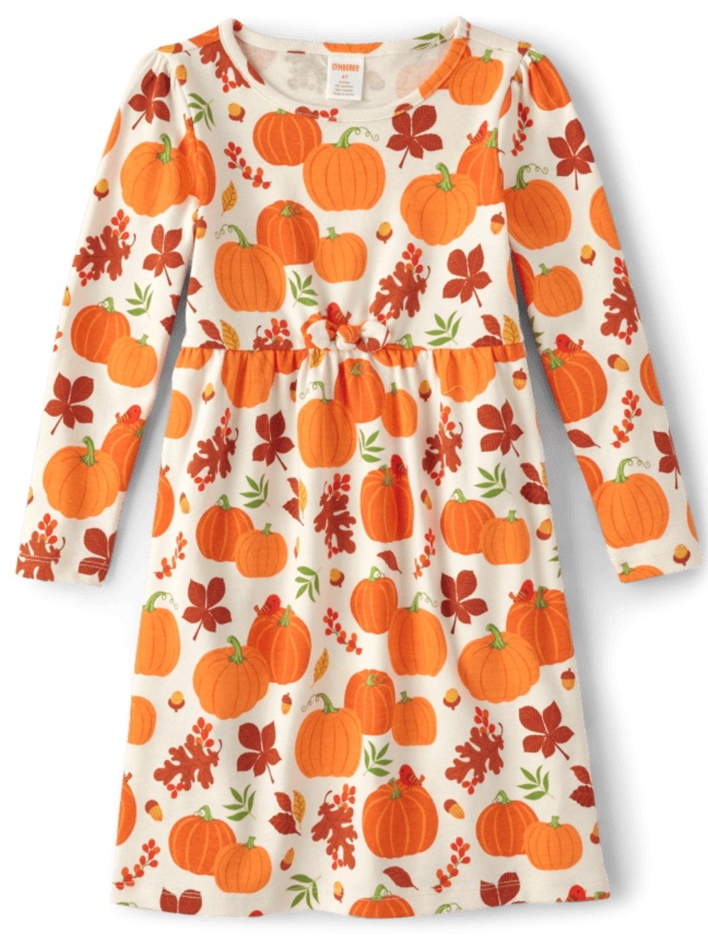 Girls Pumpkin Babydoll Dress - Lil' Pumpkin - Cream Sz 4T